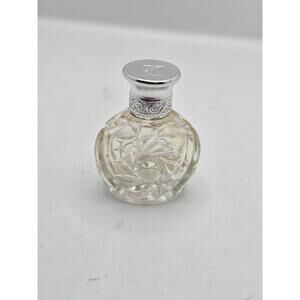 Vintage Ralph Lauren "Empty" Safari Faceted Cut Glass Perfume Mini Bottle 2"